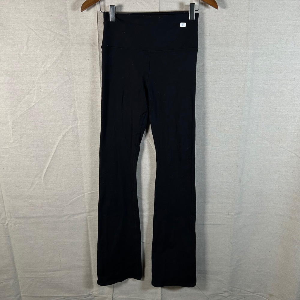 Alo Yoga Black High Waisted Flare Leggings Bootcut Yoga‎ Pants Size 4